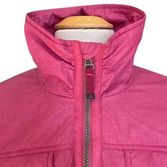 Prana Chantal Nylon Jacket Plum Pink Lined Water Resistant-M - Picture 2 of 15